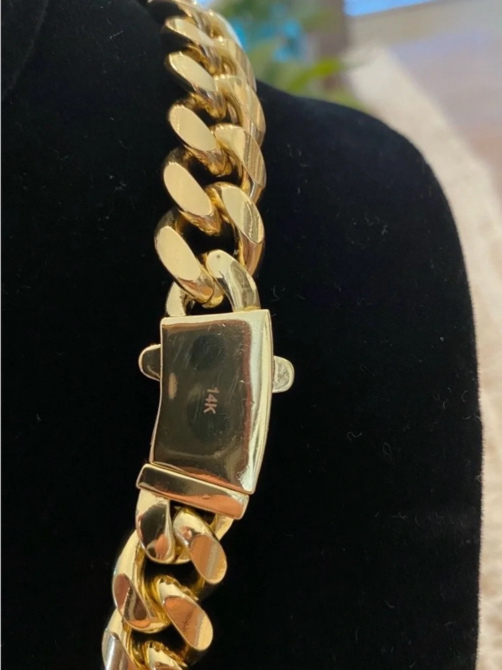 18”  Cuban Link Choker Necklace 14mm Gold Plated 14k